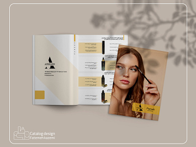 Catalog of cosmetic products graphic design