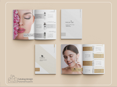 Cosmetic products catalog design graphic design skincare