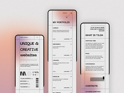 Mobile Version / Web Designer Website branding creative design minimal personal website tilda ui ux web website design