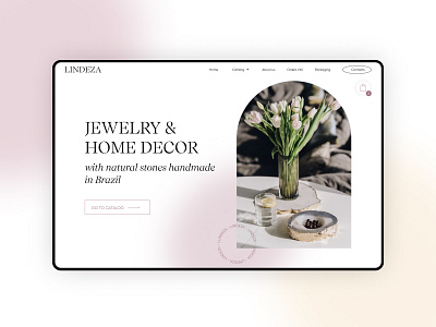 Desktop Version | Online Shop Lindeza branding creative design jewelry minimal tilda ui ux web website design