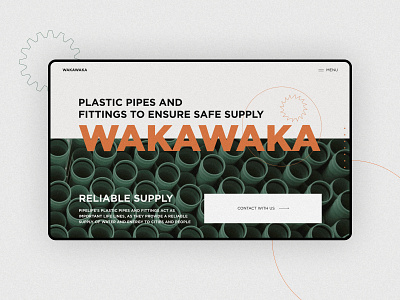 Plastic pipes and fittings production creative design fitting industry pipes production tilda ui ux web website design