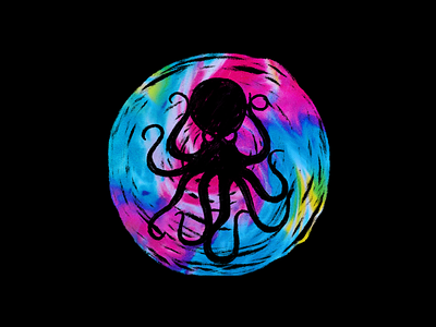 Hi My Name Is Mark - Tie Dye branding hi my name is mark illustration octopus octopus logo procreate tie dye