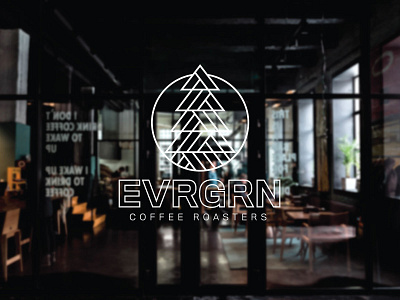 EVRGRN coffee illustration illustrator logo logo design typography vector