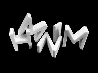 HMNIM 3D Letters 36daysoftype 3d hmnim letters