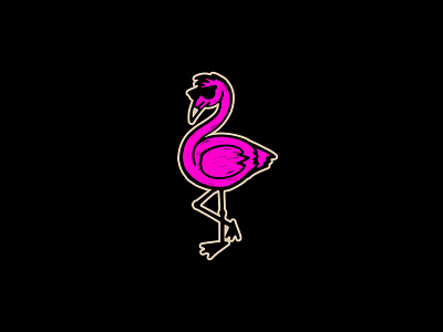The Pink Flamingo flamingo flamingos hot pink illustration logo mascot pink sunglasses