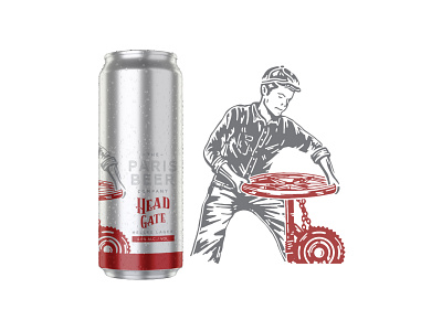 The Paris Beer Company - Head Gate beer brand branding craft beer illustration packaging procreate vector
