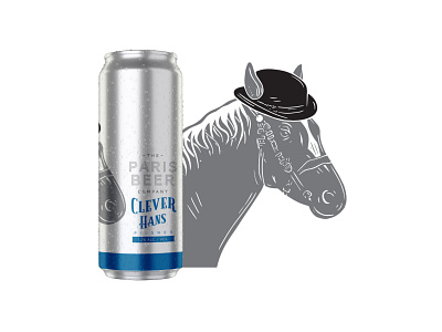 The Paris Beer Company - Clever Hans beer beer branding beer can branding craft beer horse illustration packaging