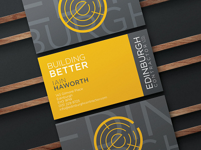 Edinburgh Contractor Business Cards branding business card business card mockup business cards design logo typography vector