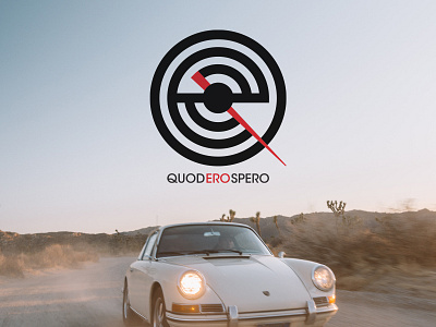 QES branding car logo logodesign porsche speed speedometre vector