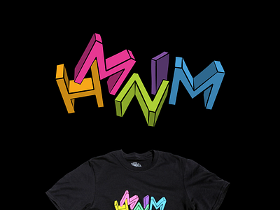 HMNIM Letters colour hmnim illustration letters tshirt vector