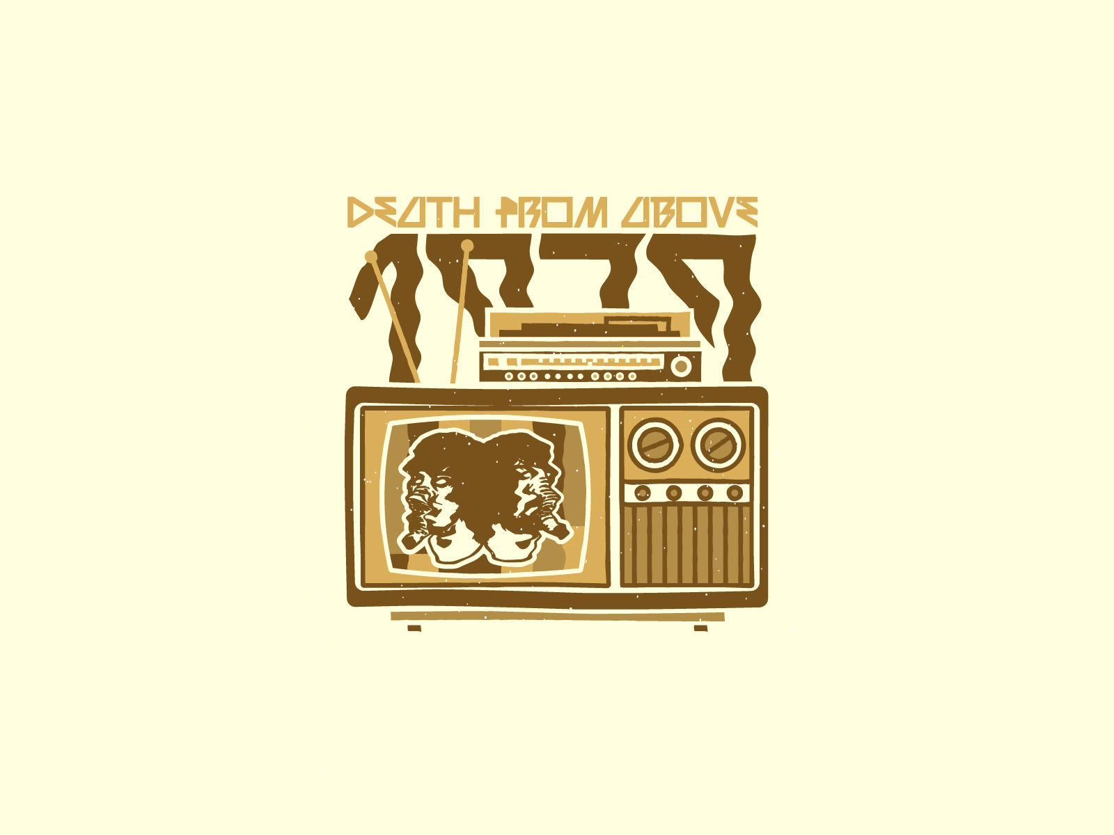 Death From Above illustration illustrator record record player stereo tv vector