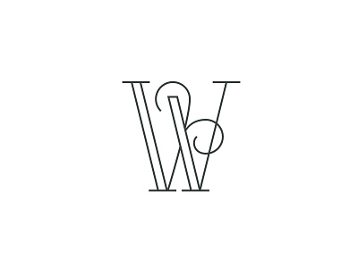 Custom W lettering logo logo design vector w