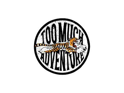 Too Much Adventure 13 adventure illustration logo lucky 13 tiger