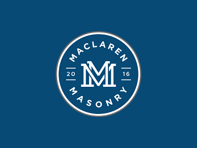 Maclaren Masonry badge branding corporate identity emblem logo monogram