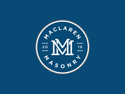 Maclaren Masonry badge branding corporate identity emblem logo monogram