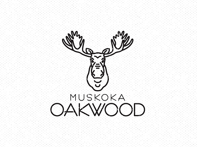 Muskoka Oakwood illustration logo moose