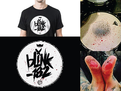 Blink-182 blink 182 design drum snare t shirt