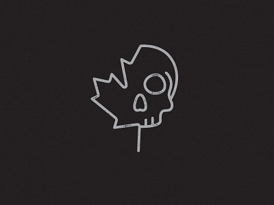 Canadian Skull canada canadian illustration leaf maple leaf monoline skull