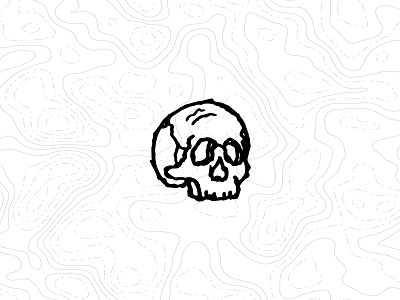 Legendary Skull hand drawn illustration illustrator procreate skull topographic