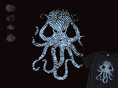 HMNIM Fingerprint fingerprint hi my name is mark octopus t shirt