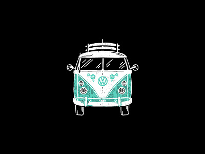 VW Bus Front hawaii hawaiian illustration procreate tiki volkswagon vw