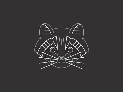 Monoline Raccoon illustration monoline raccoon vector