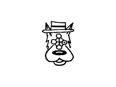 Weird Dog dog eyes hat illustration