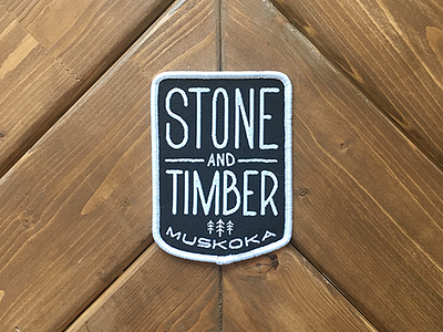 Stone And Timber Patch lettering trees typography