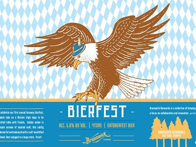 Brunswick Bierworks - Bierfest beer beer label craft beer eagle oktoberfest