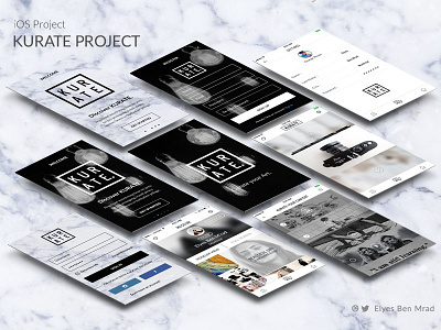 Kurate Project app art concept desogn ios