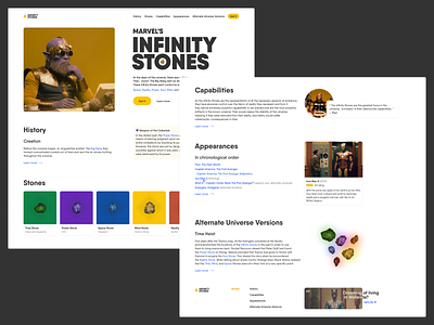 Infinity Stones Shop avengers comics design infinity marvel shop stones thanos ui web wesanderson