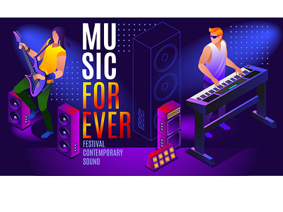 Music Forever Concept Poster of Festival Contemporary Sound