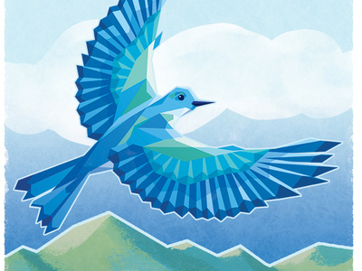 Bluebird adobe illustrator adobe photoshop animal animals bird bird illustration bird logo birds fantasy illustration nature vector