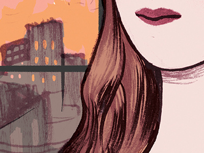 Lips, Hair & City Scape WIP