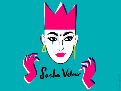 Sasha Velour of RuPaul's Drag Race illustration portrait rupauls drag race sasha velour