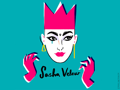 Sasha Velour of RuPaul's Drag Race illustration portrait rupauls drag race sasha velour