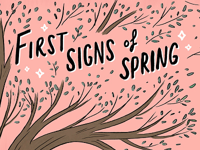 First Signs Of Spring Comic comic comic book art comics cover design hand lettering hand lettering art
