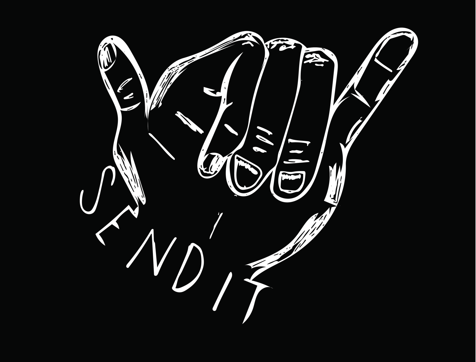 Send it shaka (white) by Dakota McCrary on Dribbble