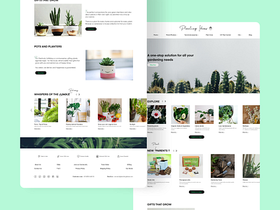 Planting Ideas - Homepage Design ecommerce green interface landing page landing page ui minimal plant planting plants store ui ui design ux web web ui website design