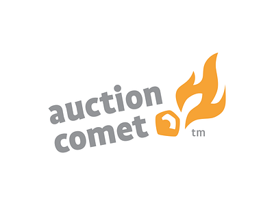 Auction Comet branding logo print