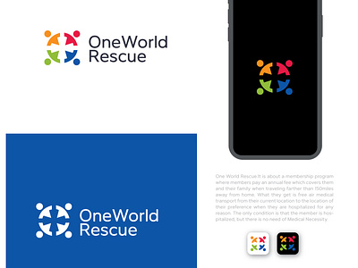 One World Rescue Logo Design branding illustration logo minimal typography