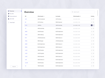 Delivery Admin Dashboard | Fragtopgaver