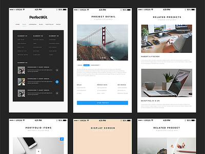 Freebie: PerfectKit – desktop & mobile ready modern UI kit