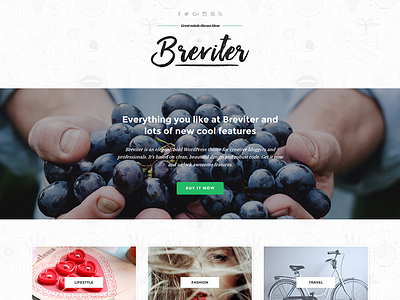 Breviter - free PSD for creative bloggers bold clean design free freebie handcrafted modern psd responsive sharp template theme