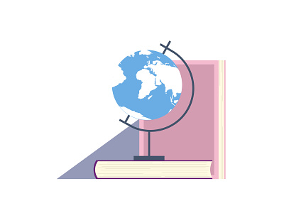 Globe 2d adobe illustrator books education globe illustration world