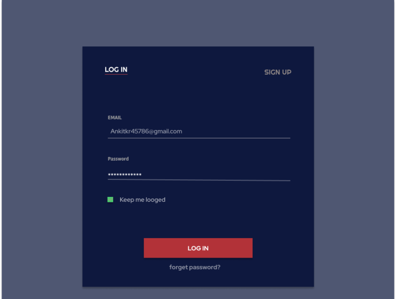 Dribbble - LOGIN.png by Ankit Kumar