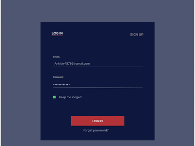 Login Page Design UI by Ankit Kumar on Dribbble