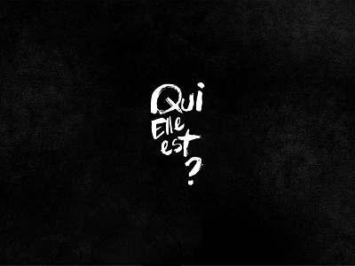 Qui Elle Est ? Book logo book brush calligraphy chinese design ink logo