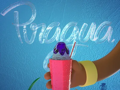 Piragua 3d modeling c4dart illustration octane typography