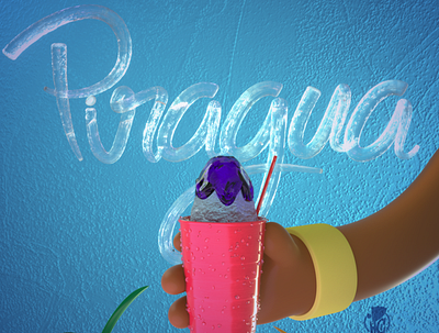 Piragua 3d modeling c4dart illustration octane typography